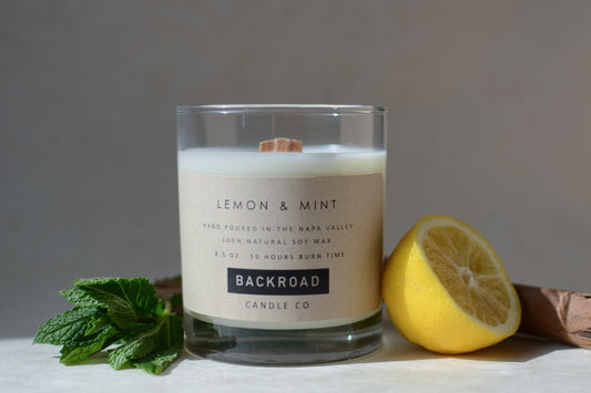 Lemon & Mint Soy Candle image 0