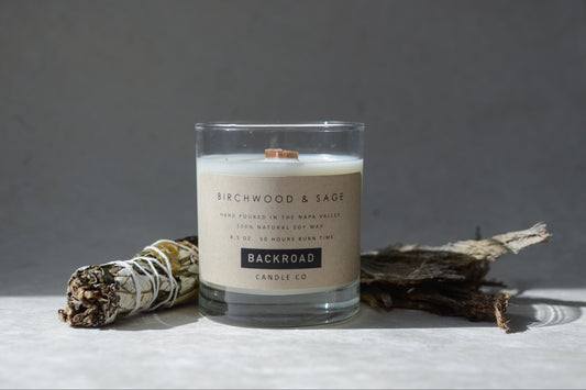 Birchwood & Sage Soy Candle image 0