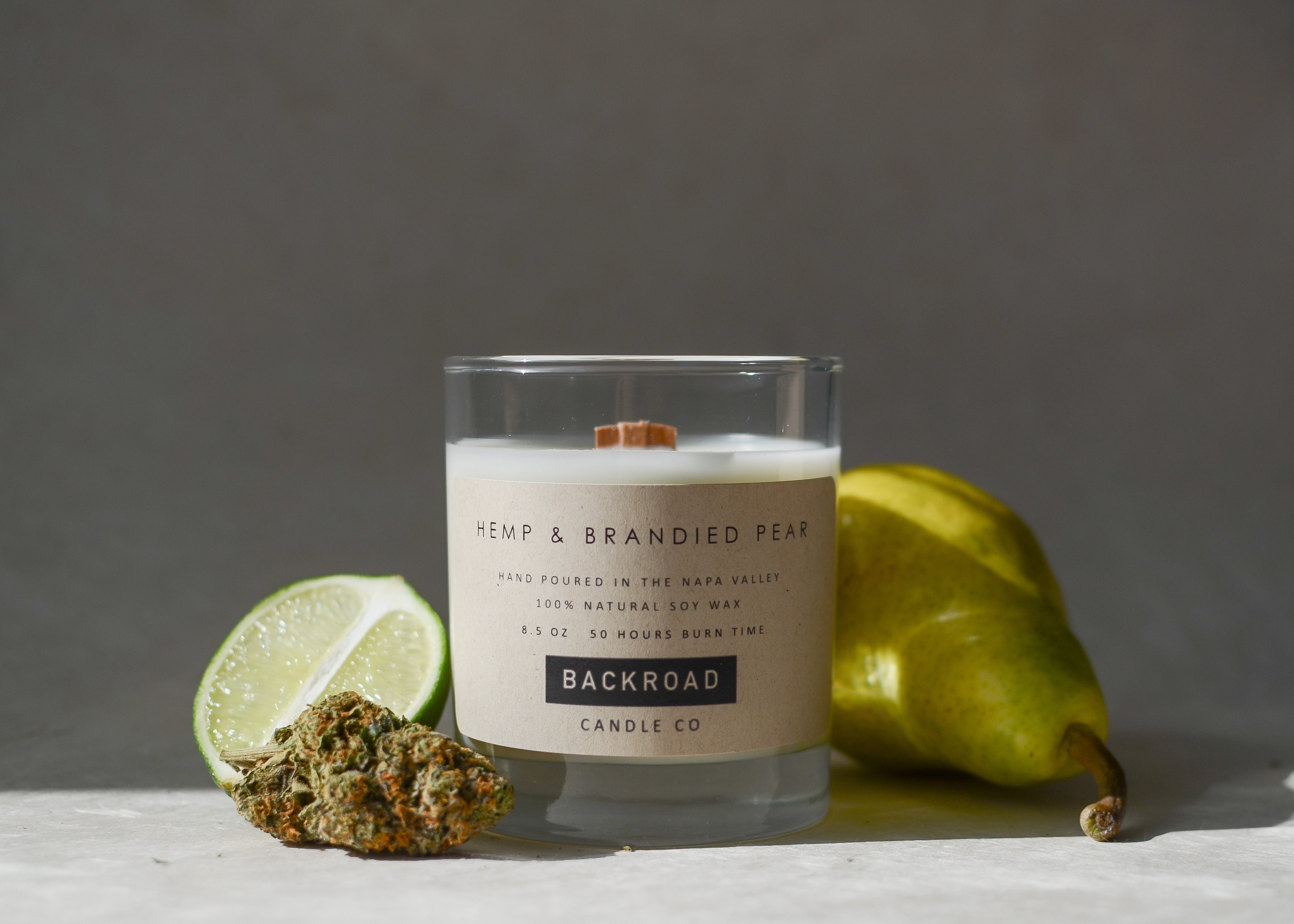 Hemp & Brandied Pear Soy Candle image 0