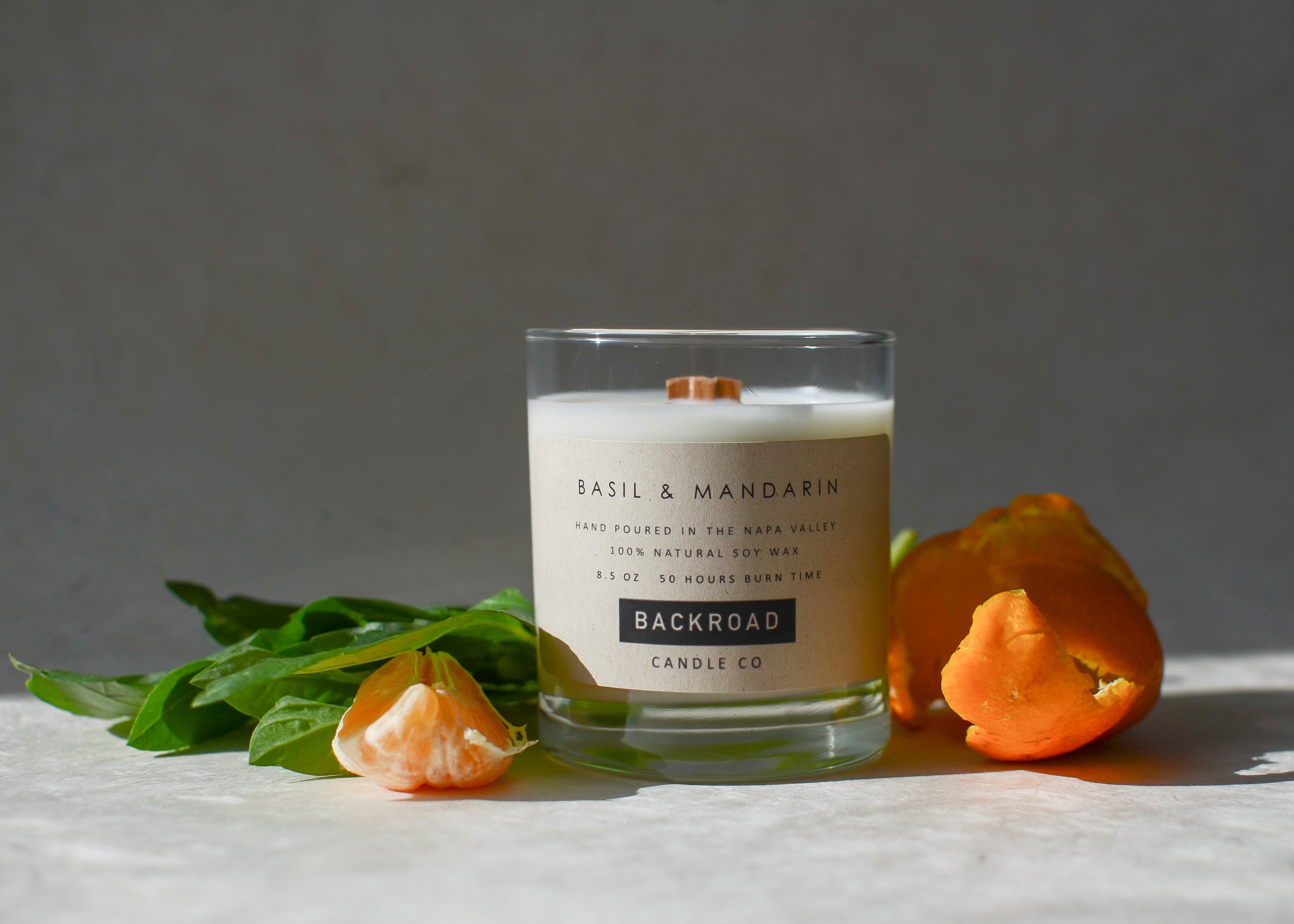 Basil & Mandarin Soy Candle image 0